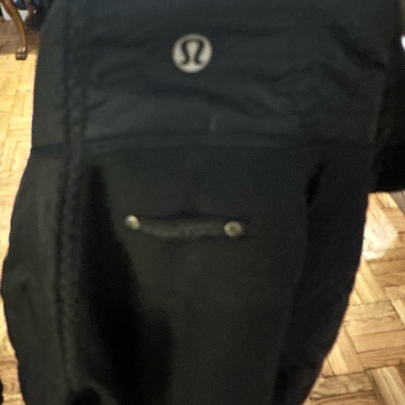 Small Lulu Lemon mixed media jacket with detachable hood - black - Picture 6 of 8